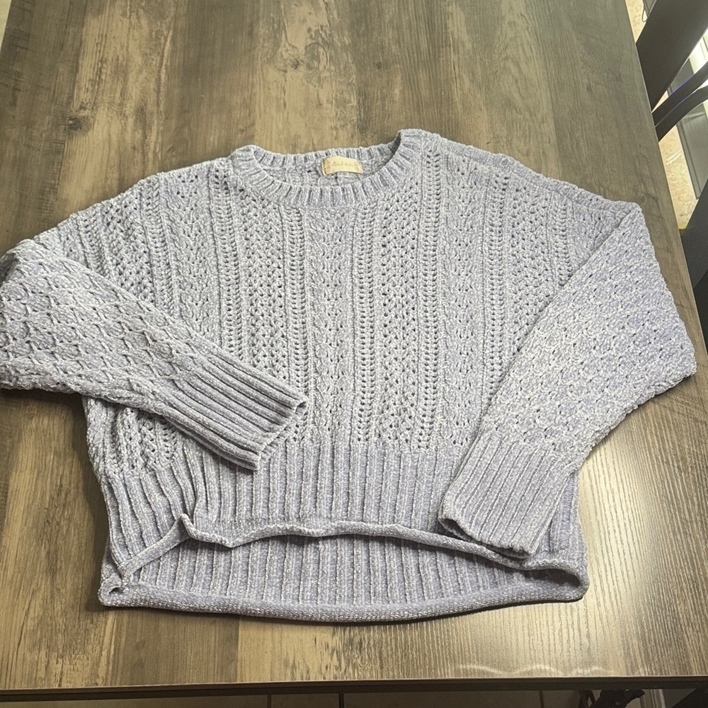Altar'd State Light Blue Cable Knit Sweater